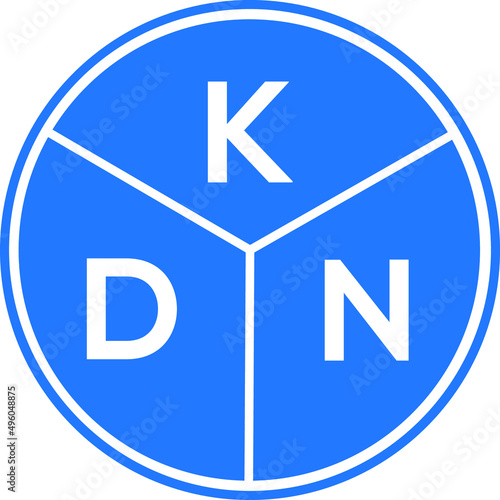KDN letter logo design on white background. KDN  creative circle letter logo concept. KDN letter design. 