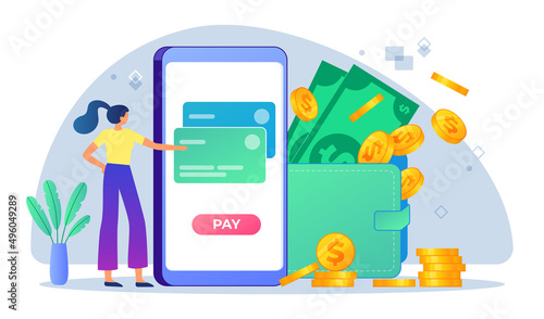Mobile money payment by internet banking application
