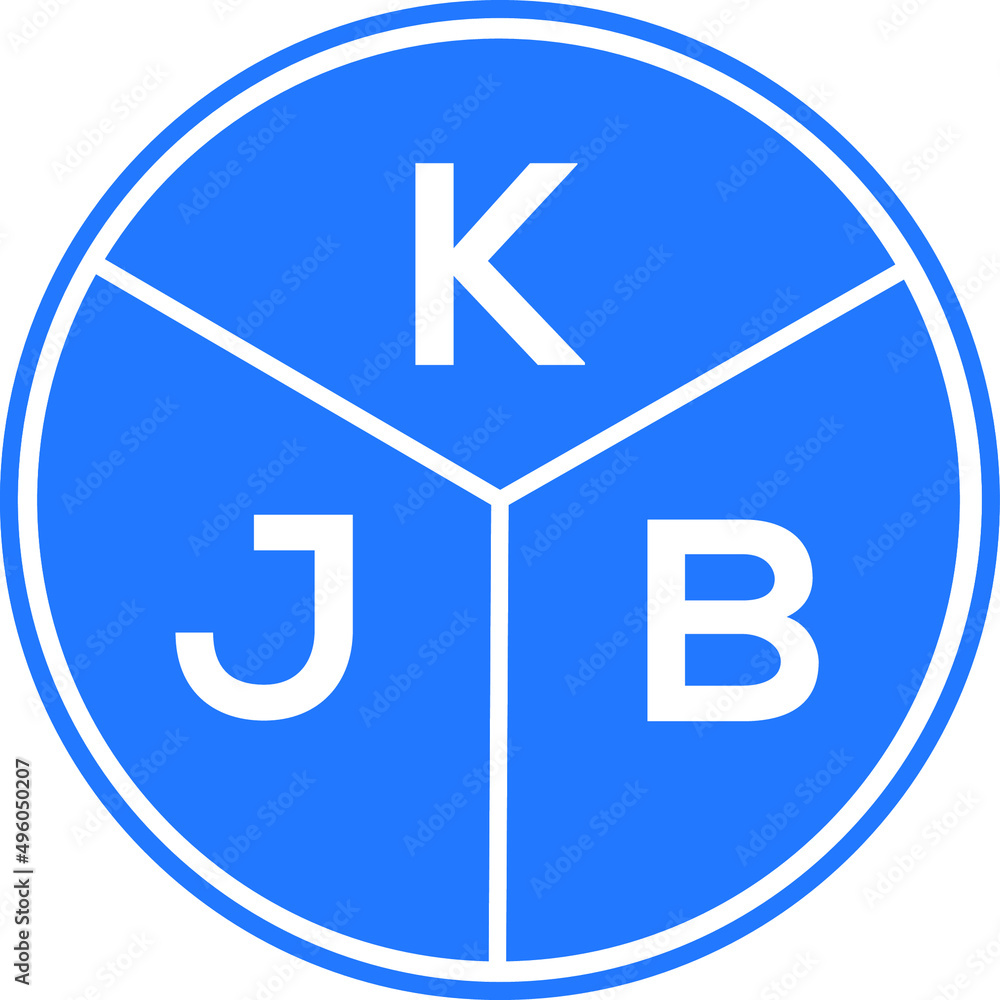 KJB letter logo design on White background. KJB creative Circle letter logo concept. KJB letter design. KJB letter logo design on White background. KJB creative Circle letter logo concept. KJB letter design.
