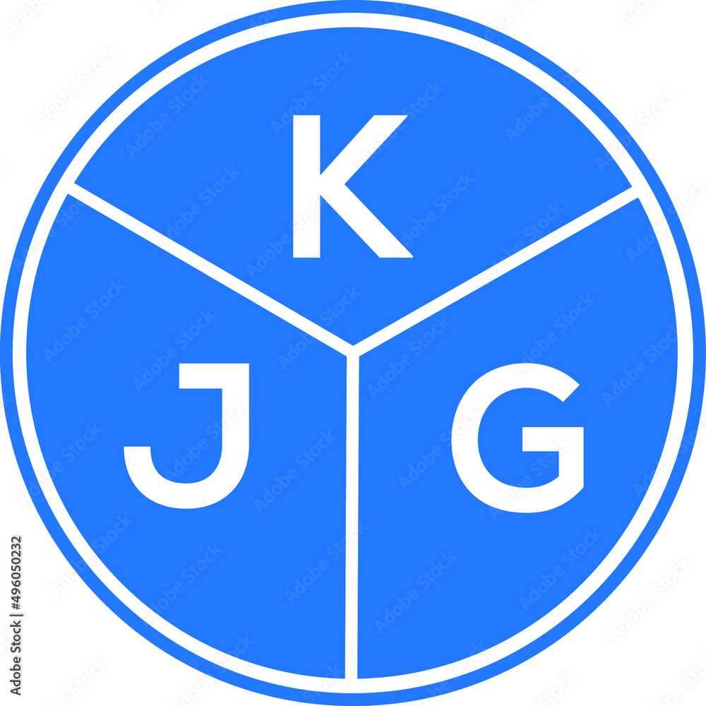 KJG letter logo design on White background. KJG creative Circle letter logo concept. KJG letter design. KJG letter logo design on White background. KJG creative Circle letter logo concept. KJG letter design.
