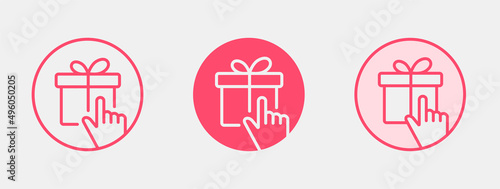 Gift box icon. Donate, present logo template. Vector illustration.