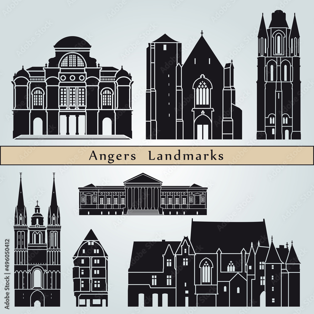 Photography Angers landmarks and monuments