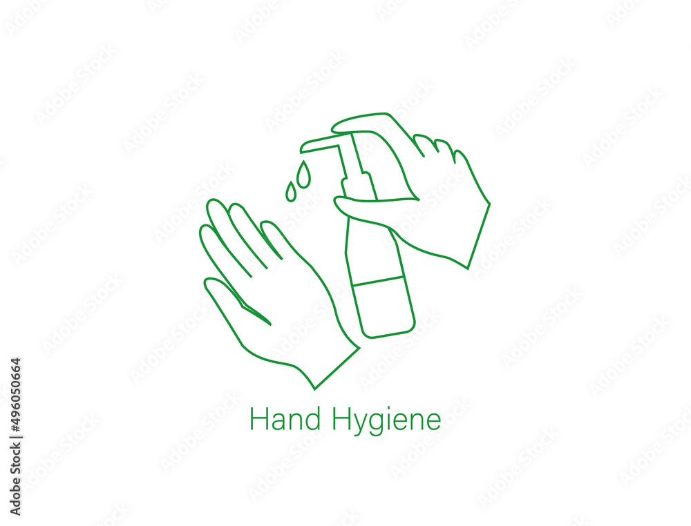 Fototapeta premium hand hygiene icon vector illustration