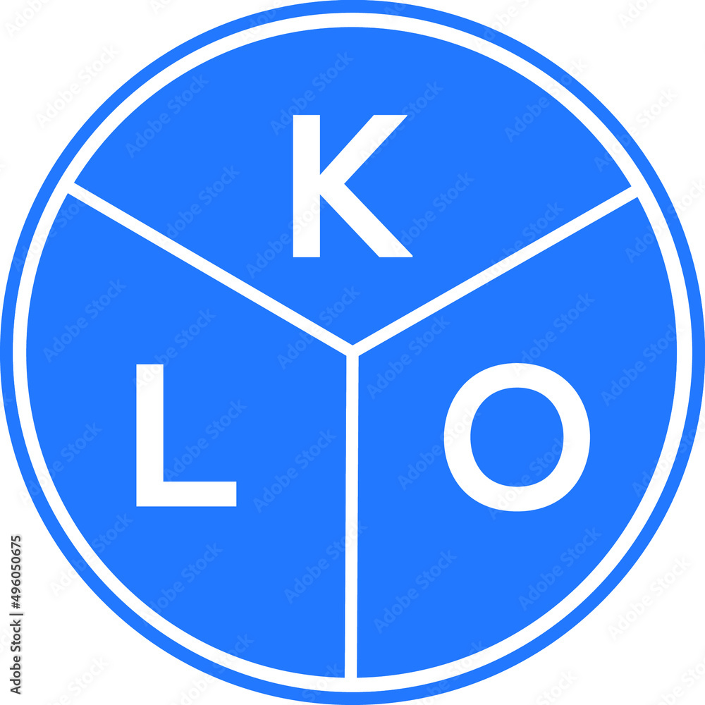 KLO letter logo design on White background. KLO creative Circle letter logo concept. KLO letter design. KLO letter logo design on White background. KLO creative Circle letter logo concept. KLO letter design.