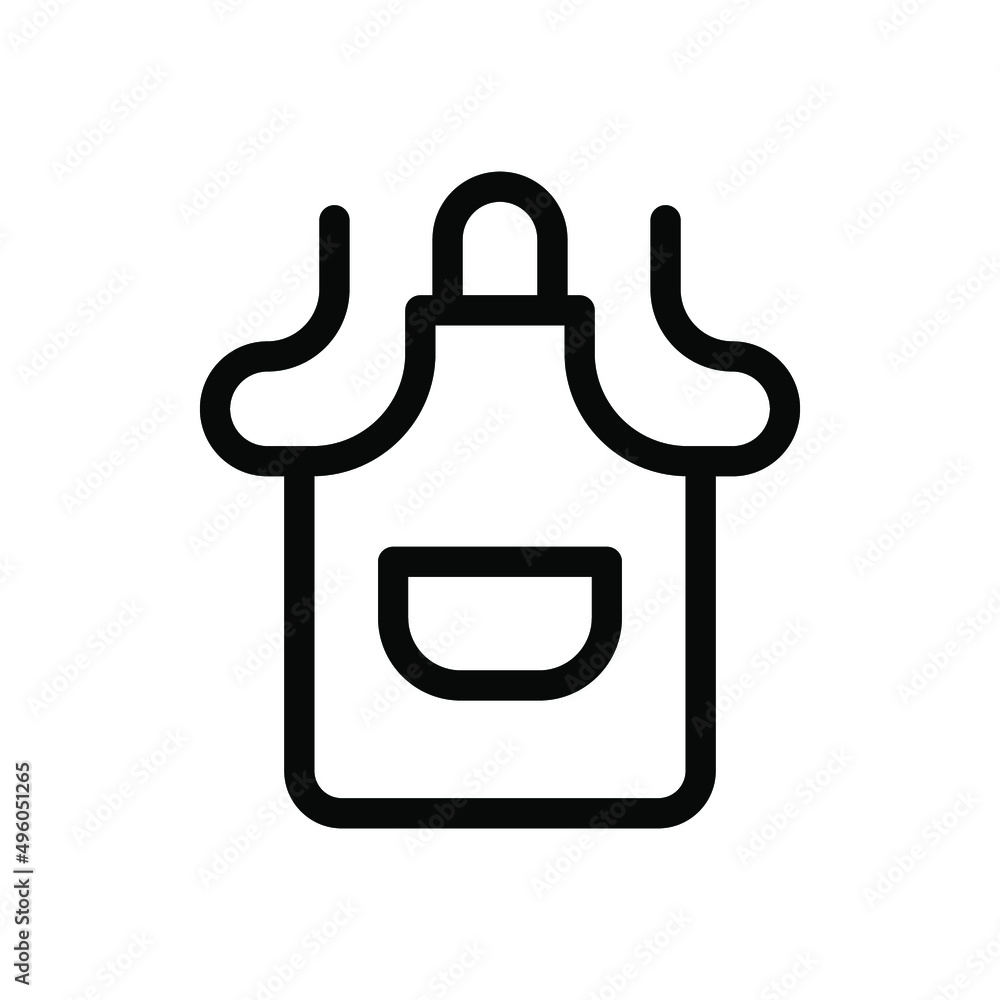 Obraz premium apron line icon illustration vector graphic