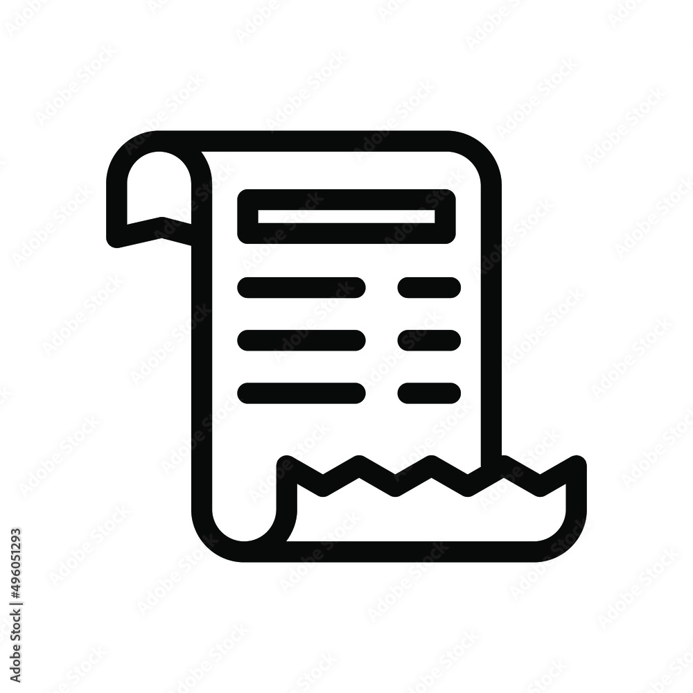 bill line icon illustration vector graphic bill line icon illustration vector graphic