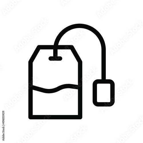 tea bag line icon illustration vector graphic