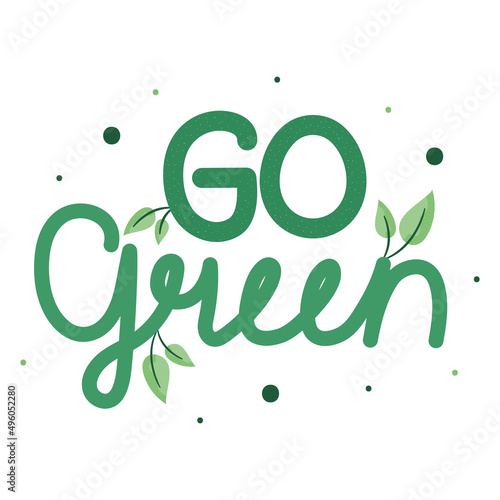 illustration of go green