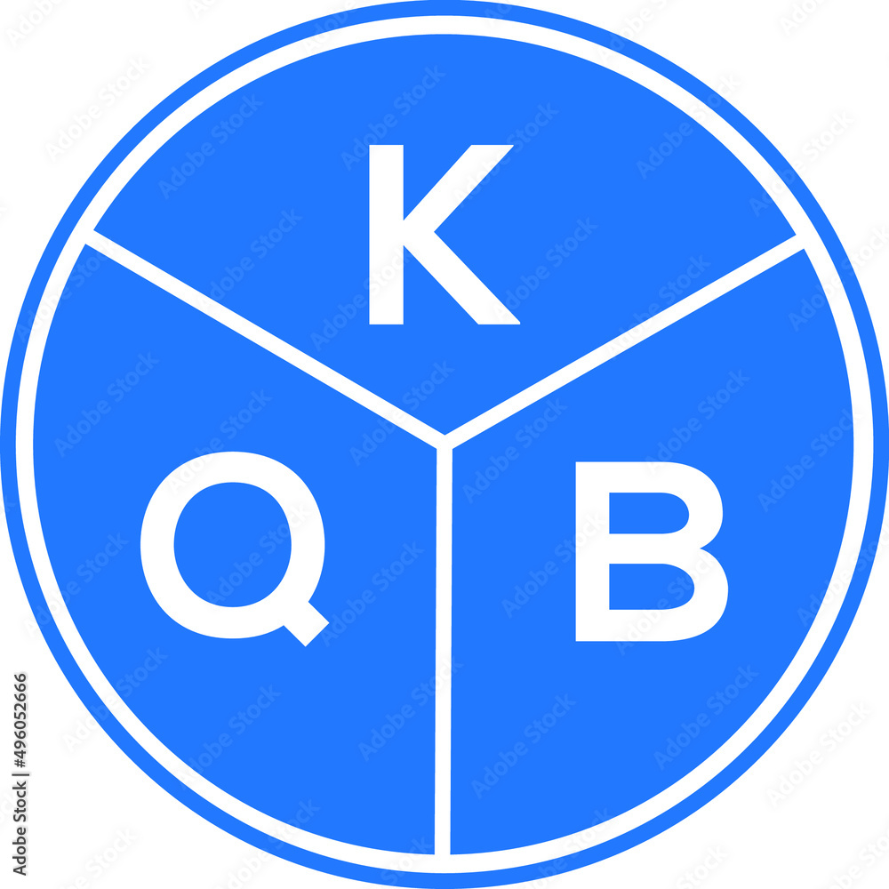 KQB letter logo design on White background. KQB creative Circle letter logo concept. KQB letter design. KQB letter logo design on White background. KQB creative Circle letter logo concept. KQB letter design.