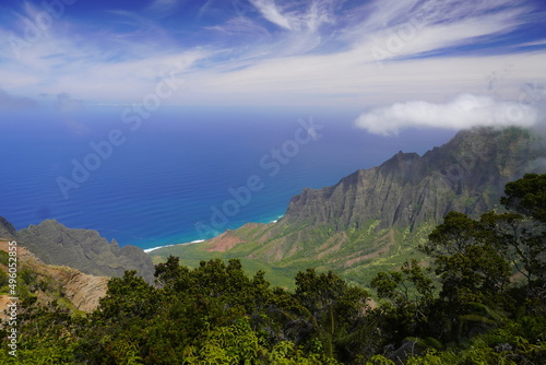 View of the Na Pali coast on Kauai  Hawaii