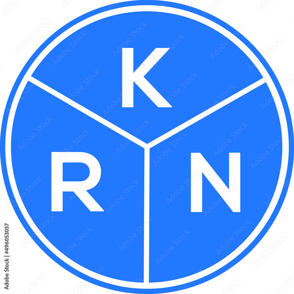 KRN letter logo design on White background. KRN creative Circle letter logo concept. KRN letter design. KRN letter logo design on White background. KRN creative Circle letter logo concept. KRN letter design.