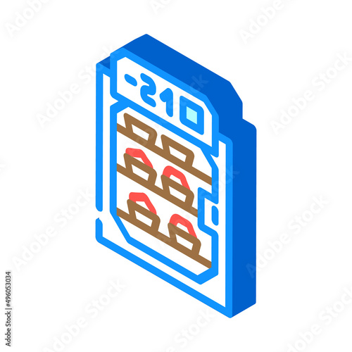 freezer factory equipment isometric icon vector. freezer factory equipment sign. isolated symbol illustration