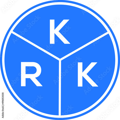 KRK letter logo design on White background. KRK creative Circle letter logo concept. KRK letter design. 