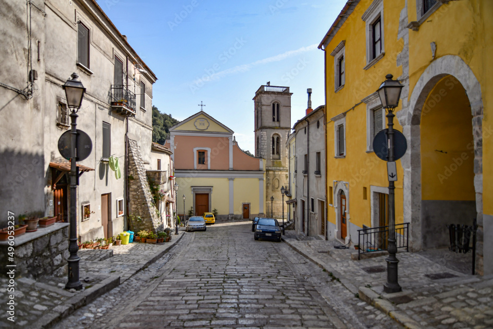 A  street in Faicchio, a small village in the province of Benevento, Italy.