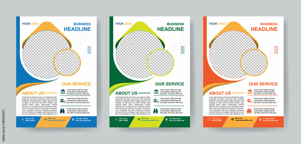 Download 3 Color General Business Flyer Designs Download 3 Color General Business Flyer Designs