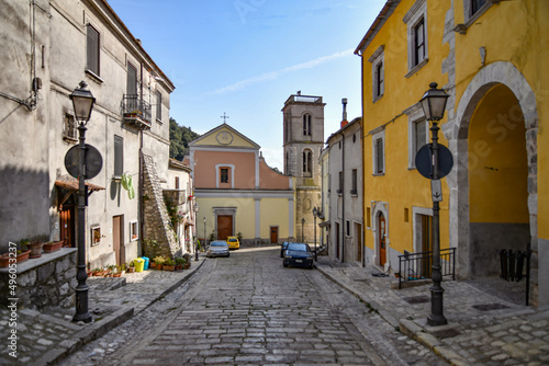 Fototapeta Naklejka Na Ścianę i Meble -  A  street in Faicchio, a small village in the province of Benevento, Italy.