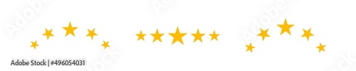 Five stars for concept design. Premium quality. 5 star rating. Vector symbol.