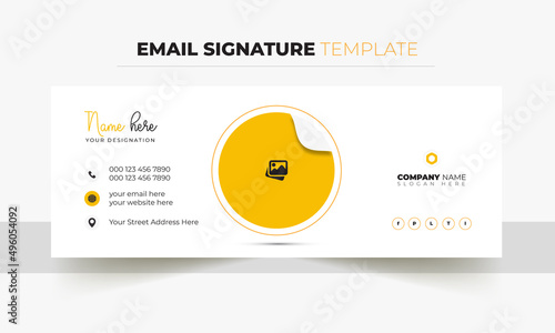 Email signature vector templates, Trendy email signature, Modern Professional awesome unique Corporate custom beautiful personal Office Email signature design template set with the layout,