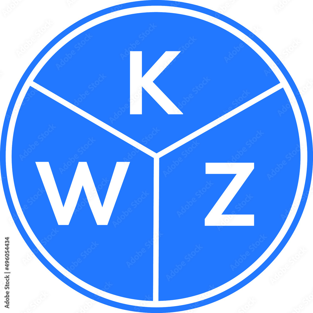 KWZ letter logo design on White background. KWZ creative Circle letter logo concept. KWZ letter design.
KWZ letter logo design on White background. KWZ creative Circle letter logo concept. KWZ letter design.
