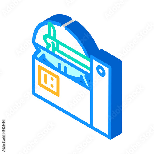 high speed cutter isometric icon vector. high speed cutter sign. isolated symbol illustration