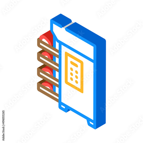 cooking and baking chamber isometric icon vector. cooking and baking chamber sign. isolated symbol illustration