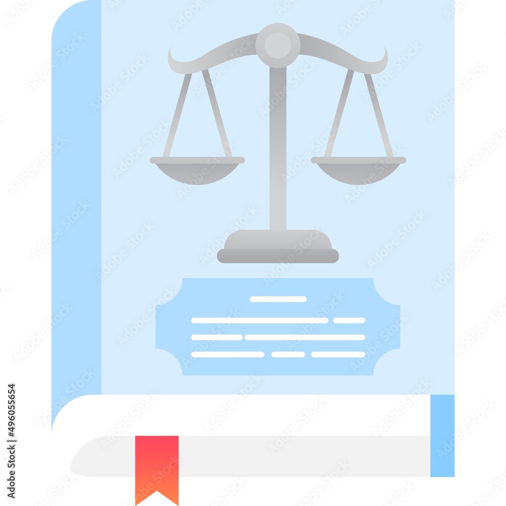 Law book icon justice rule vector isolated Law book icon justice rule vector isolated