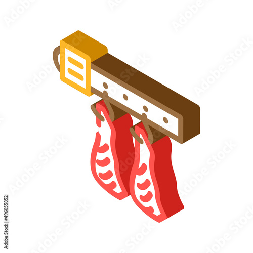 carcass conveyor isometric icon vector. carcass conveyor sign. isolated symbol illustration