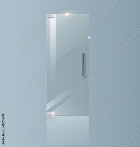 Glass doors isolated on transparent background. Vector