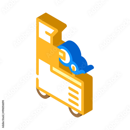 packing machines isometric icon vector. packing machines sign. isolated symbol illustration