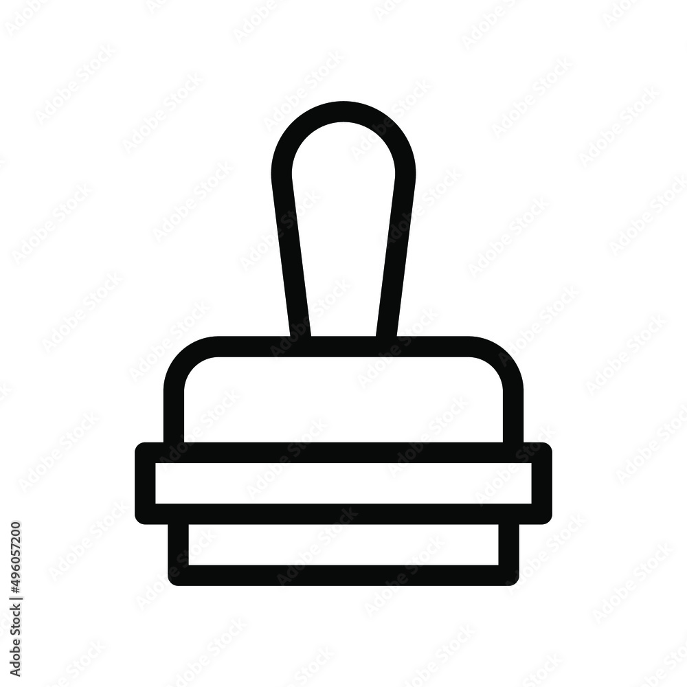 Obraz premium stamp line icon illustration vector graphic