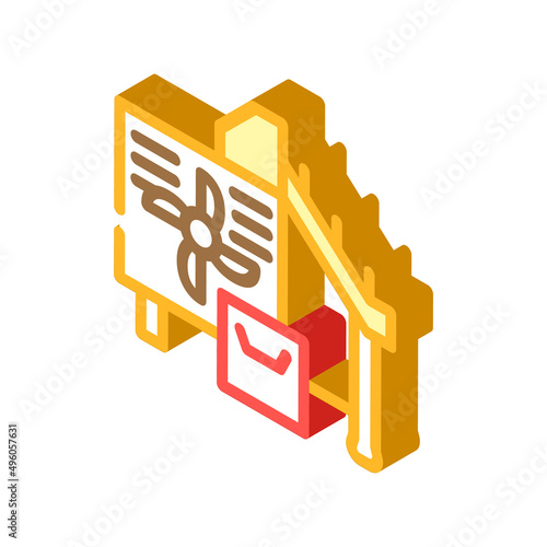 machines for grinding, bacon cutters isometric icon vector. machines for grinding, bacon cutters sign. isolated symbol illustration