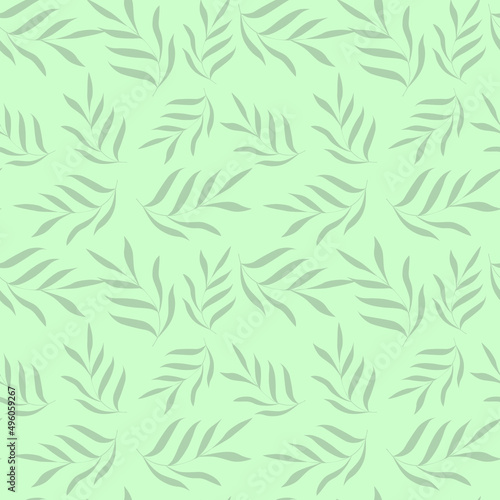 Leaves seamless pattern. Green leaves background great for print, for fabric, for paper, for background.