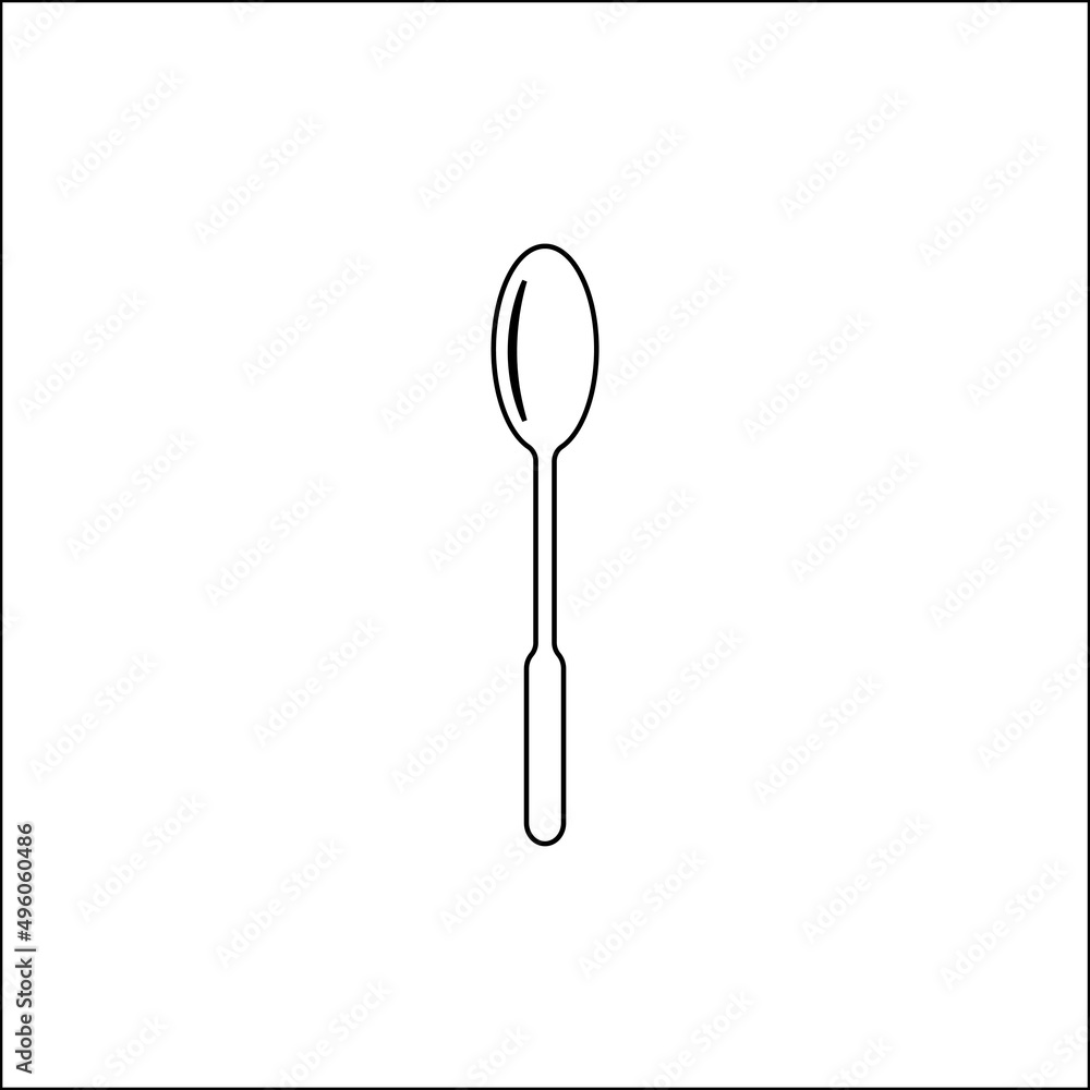 spoon and fork icon vector illustration image spoon and fork icon vector illustration image