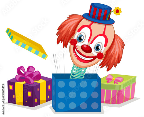 Clown jack in the box toy