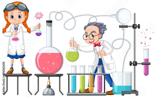 Scientist doing science experiment in the lab