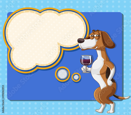 A dog with an empty callout