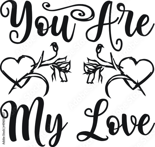 Concept Typography on white background, Typography Text Art Valentine Days, Typography Text With Red Heart, Typography romantic vector illustration