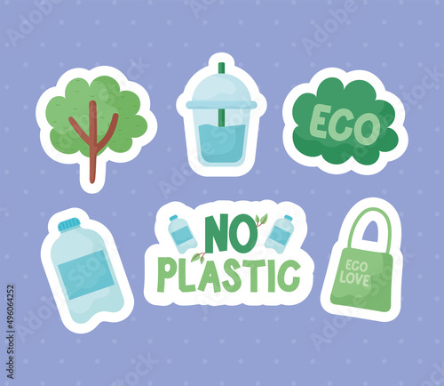 six recycle items