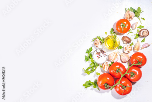 Herb and spices cooking background