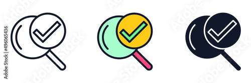 Magnifying glass or search icon symbol template for graphic and web design collection logo vector illustration