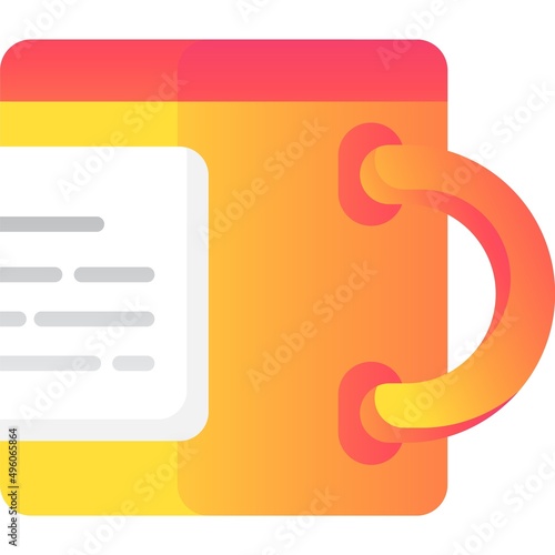 Coffee mug icon simple cup flat vector