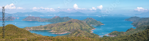 Photography Panorama landscape of Yan Chau Tong Marine Park, Hong Kong, outdoor, daytime