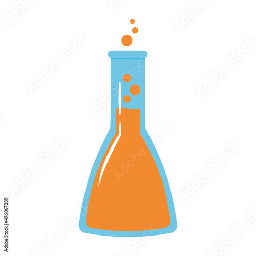 Animated Hand Drawn Lab Chemistry Icon Clipart Cartoon Vector for School Banner Decoration Element