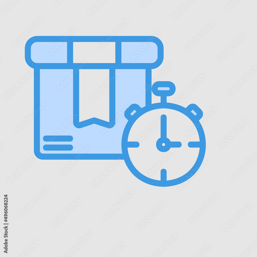 Delivery time icon in blue style about black friday, use for website mobile app presentation Delivery time icon in blue style about black friday, use for website mobile app presentation