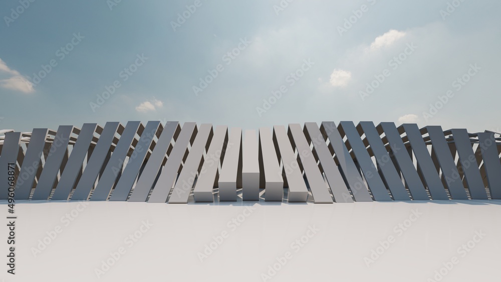 Fototapeta premium Futuristic architecture background 3d render