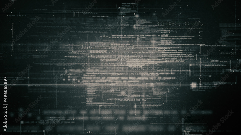 Futuristic cryptographic matrix blockchain data simulation, performing analytic computational mining concept Futuristic cryptographic matrix blockchain data simulation, performing analytic computational mining concept