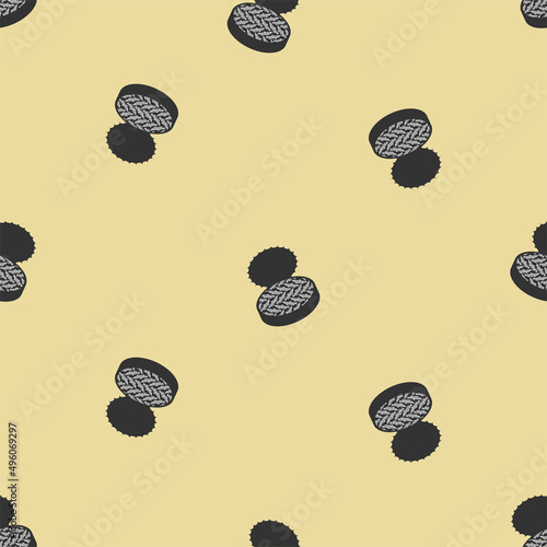 Canned anchovy pattern seamless. canned goods anchovies background. Vector texture