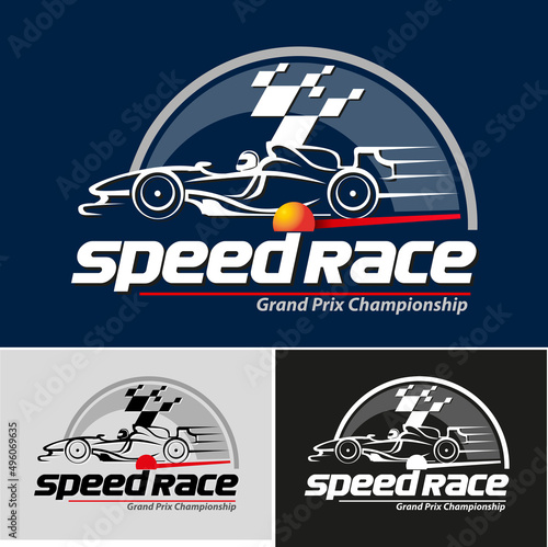 Vector illustration, symbol of speed racing gran prix championship.