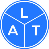 LAT letter logo design on white background. LAT  creative circle letter logo concept. LAT letter design.

