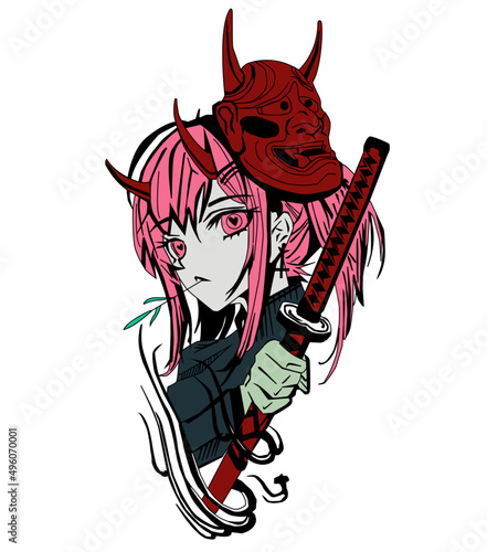 red devil with a sword